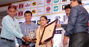 <div>Olympian Dipa Karmakar is felicitated by SJFI in Bhubaneswar on Sept 16, 2016.</div>
